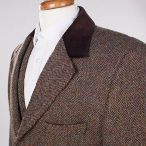 Harris Tweed Overjas, Chelsea Overcoat - Brown