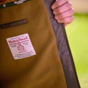 Harris Tweed Bodywarmer “Levi” In Evergreen
