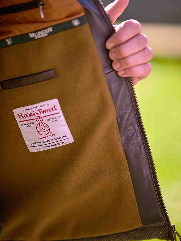 Harris Tweed Bodywarmer “Levi” In Evergreen