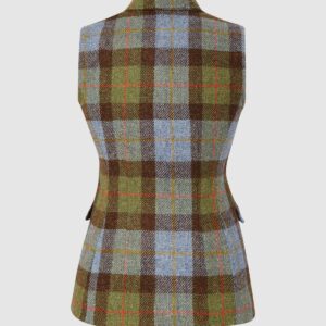Harris Tweed Pippa Waistcoat - Green/Blue Check