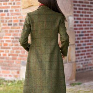 Harris Tweed Damesjas "Emilia" In Green Overcheck