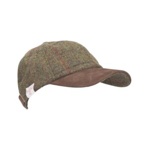 Harris Tweed Brungton Baseball Cap Hunter Green