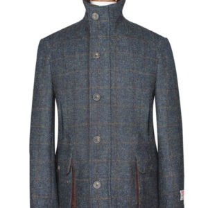 Harris Tweed Field Coat, Boyd Coat - Blue