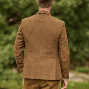 Harris Tweed Jacket "London" In Multicolor Rust