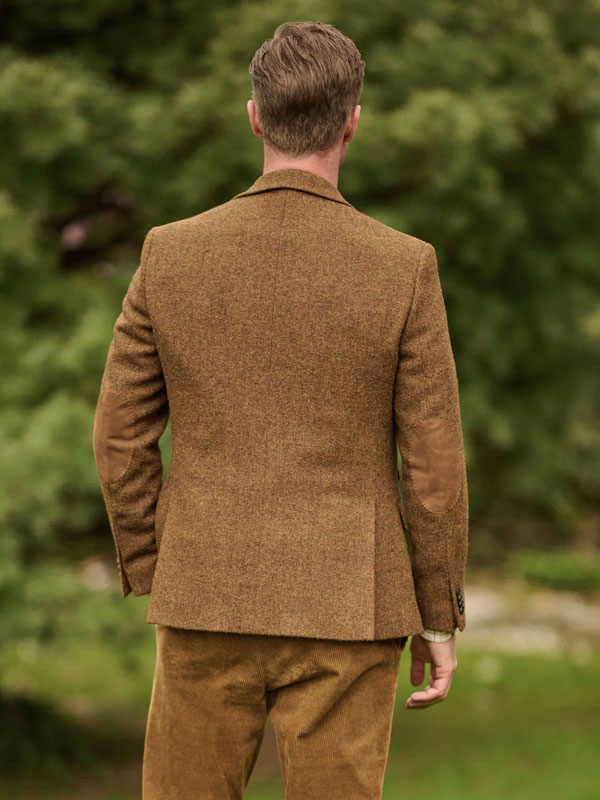 Harris Tweed Jacket "London" In Multicolor Rust