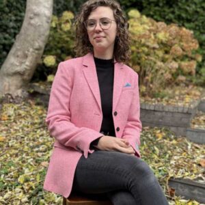 Harris Tweed Dames Jasje "Carola" In Pink Twill