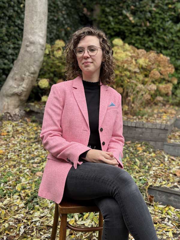 Harris Tweed Dames Jasje "Carola" In Pink Twill