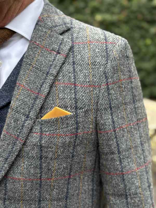 Harris Tweed Jacket "London" In Anthra Check