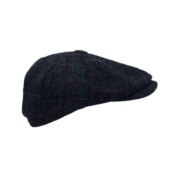 Harris Tweed 8-Panel Thomas Baker Boy Cap Royal Blue