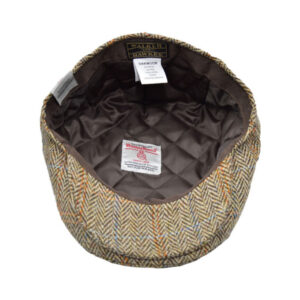 Harris Tweed Flat Cap Oakmoor White Sand