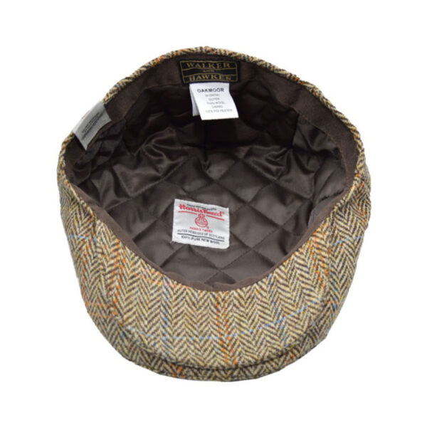 Harris Tweed Flat Cap Oakmoor White Sand