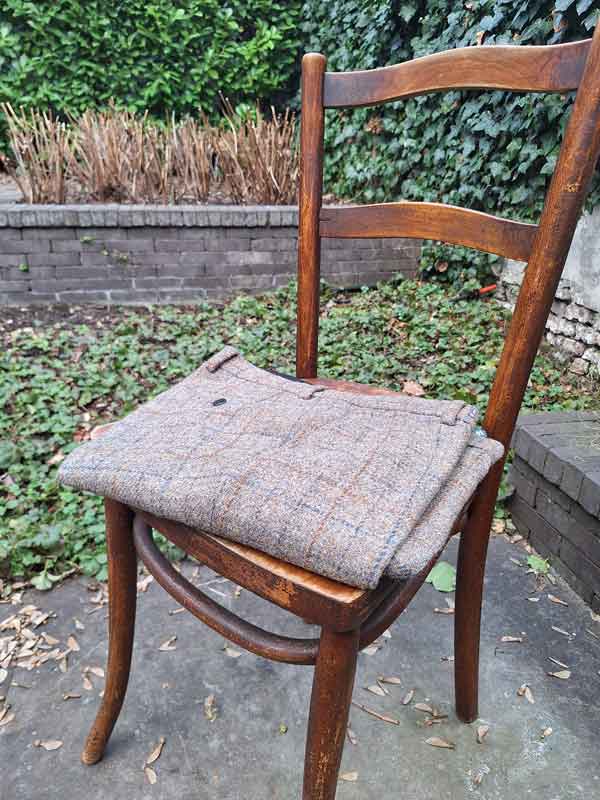 Harris Tweed Pantalon "Mr. Miller" In Walnut Check