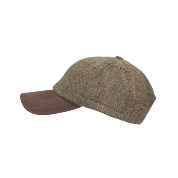 Harris Tweed Brungton Baseball Cap Hunter Green
