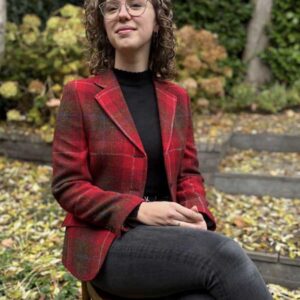 Harris Tweed Dames Jas Claire - Red Check
