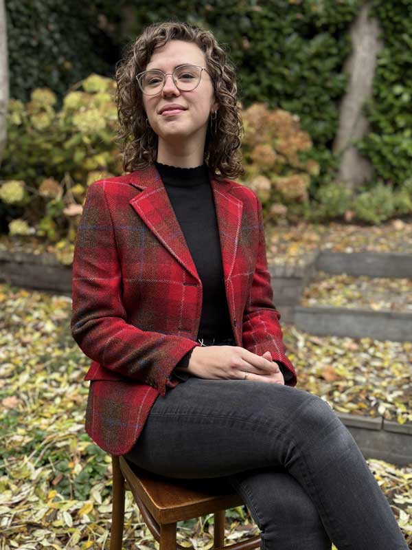 Harris Tweed Dames Jas Claire - Red Check