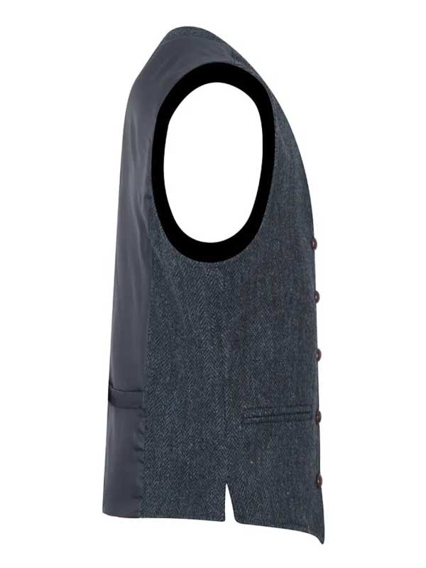 Harris Tweed Dalston Waistcoat Midnight Blue