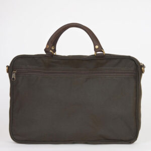 Barbour Wax Leather Briefcase Olive