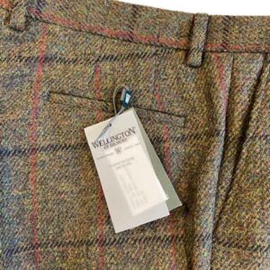 Harris Tweed Pantalon "Mr. Miller" in Green Overcheck
