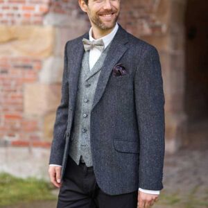 Harris Tweed Jacket "London" In Charcoal