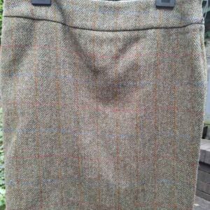 Harris Tweed Dames Rok "Pencil-Skirt" In Light Green