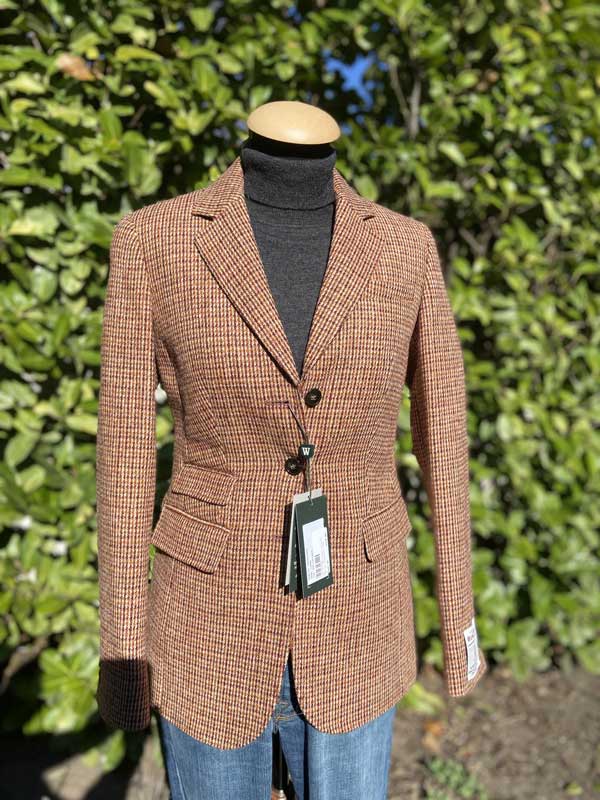 Harris Tweed Dames Jasje "Carola" In Rust Tweed