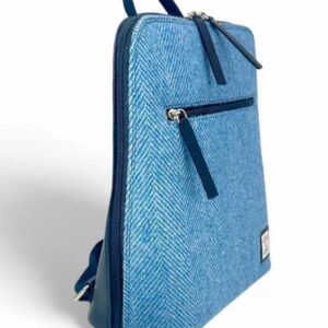Harris Tweed Backpack In Sky Blue