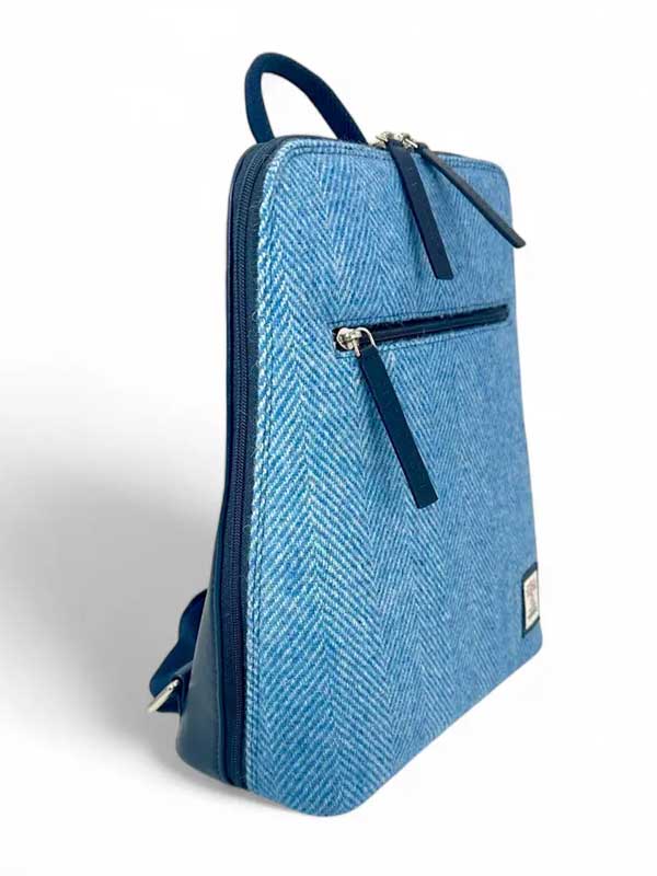 Harris Tweed Backpack In Sky Blue