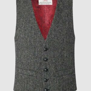 Harris Tweed Vestje, Iain Waistcoat - Charcoal