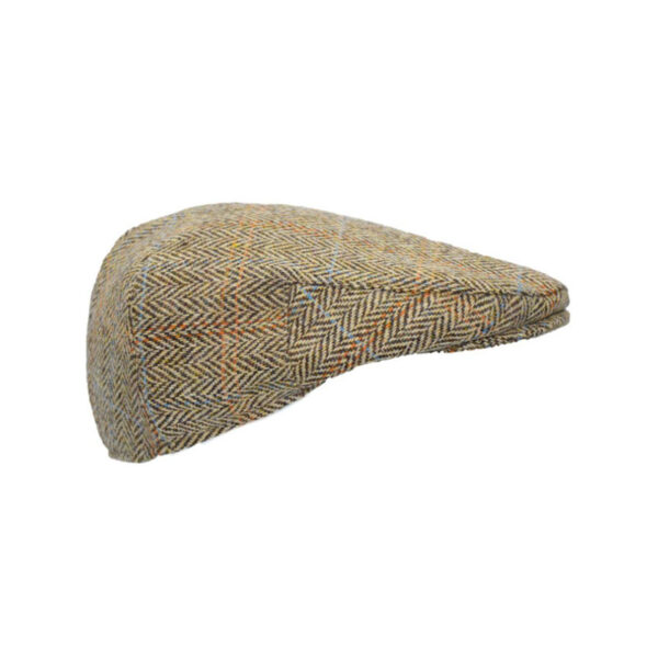 Harris Tweed Flat Cap Oakmoor White Sand