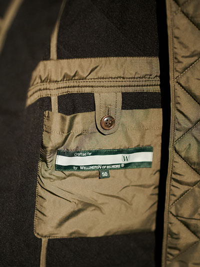 Heren SteppJack "Boston" Met Harris Tweed Details In Olive