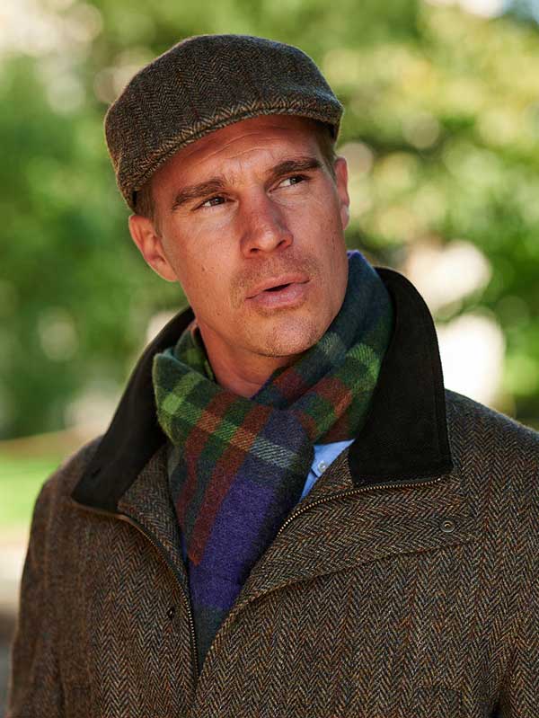 Harris Tweed Fliedjacket "Bristol" In Evergreen
