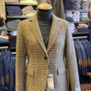 Harris Tweed Dames Jasje Kort "Ami" In Scottish Check
