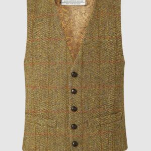Harris Tweed Vestje, Iain Waistcoat - Mustard