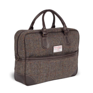 Harris Tweed Briefcase Bag Arran - Brown
