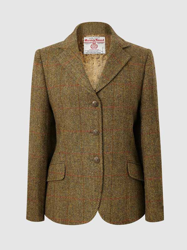 Harris Tweed Dames Jas Claire - Mustard