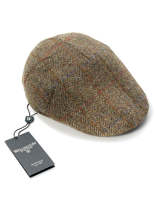 Harris Tweed Flat Cap "Henry" In Light Green