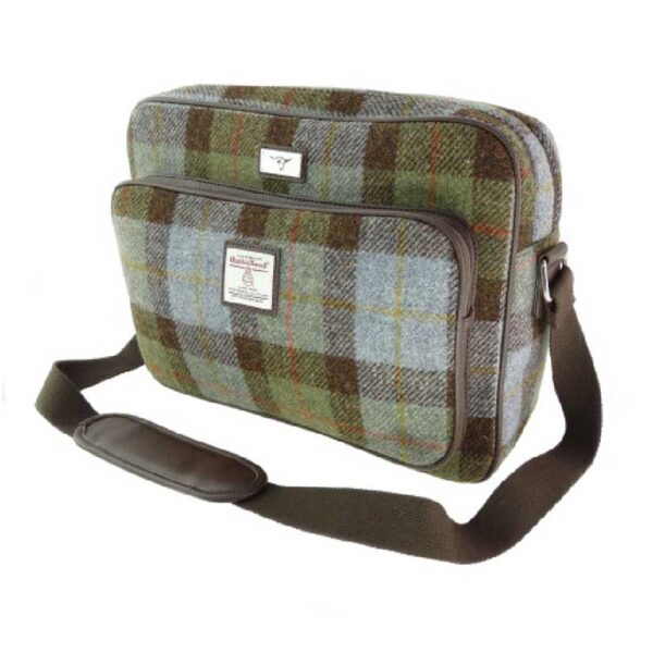 Harris Tweed 'Bowmont' Messenger Bag In Macleod Tartan