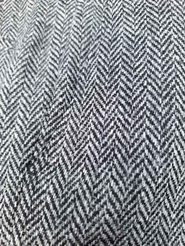 Harris Tweed Pantalon "Mr Miller" In Black Herringbone