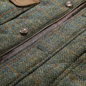 Harris Tweed Gilet, Bodywarmer - Green