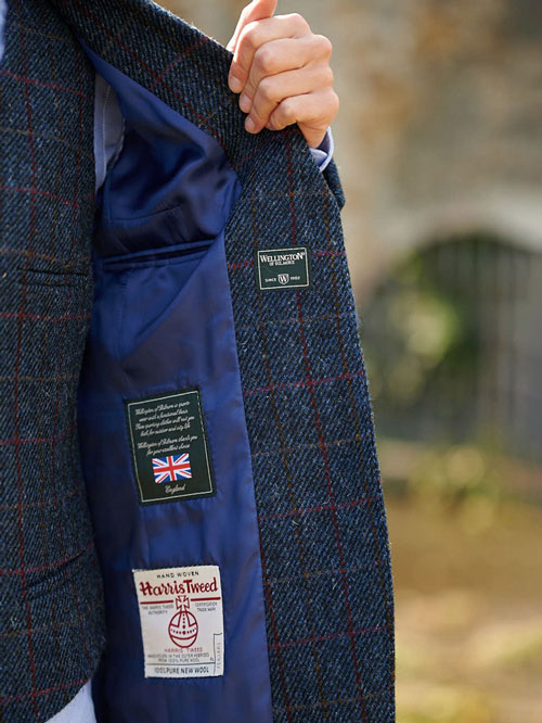 Harris Tweed Dames Jasje "Carola" In Scottish Blue