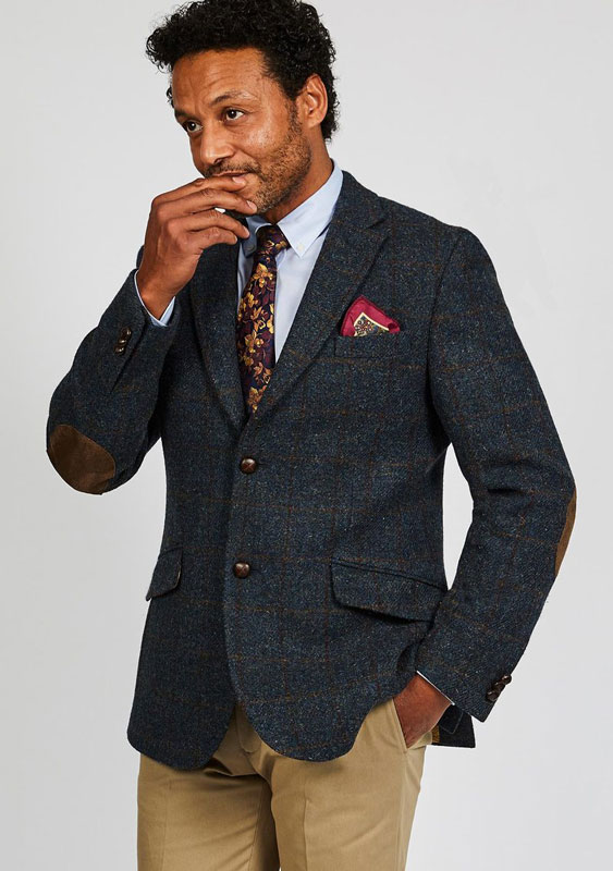 Harris Tweed Colbert, Patrick Jacket - Blue Multi