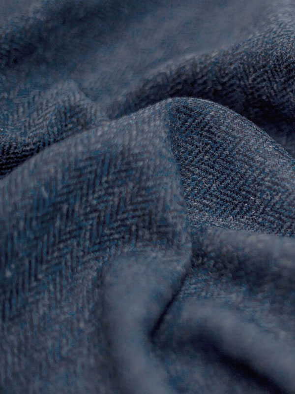 Harris Tweed Dames Jasje "Carola" In Blue Herringbone