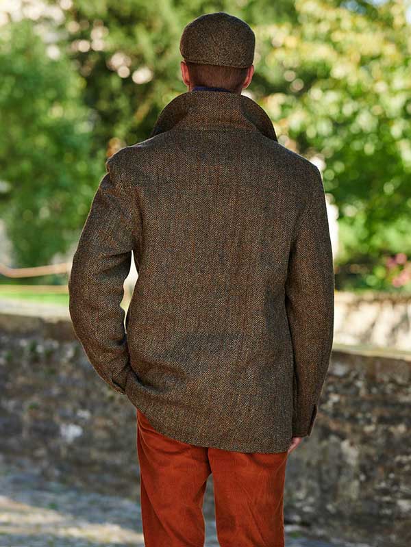Harris Tweed Fliedjacket "Bristol" In Evergreen