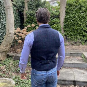 DF Harris Tweed Waistcoat Met Revers 613