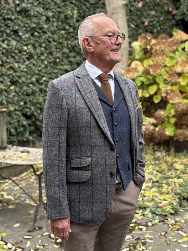 Harris Tweed Jacket "London" In Anthra Check