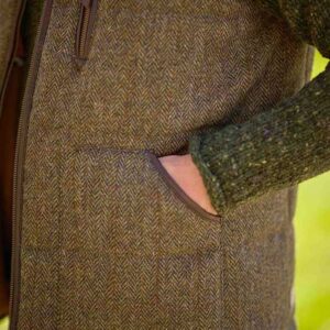 Harris Tweed Bodywarmer “Levi” In Evergreen