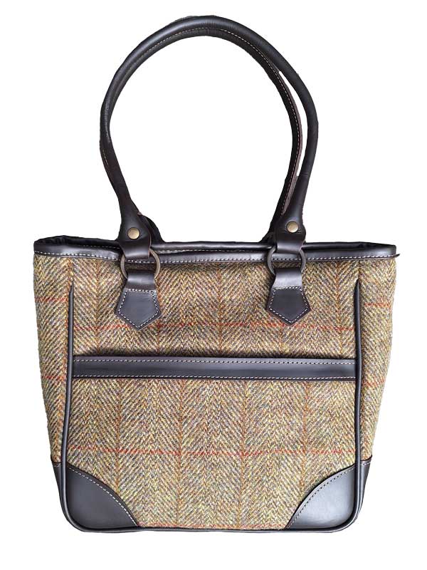 Harris Tweed Shire Long Handled Bag - Mustard