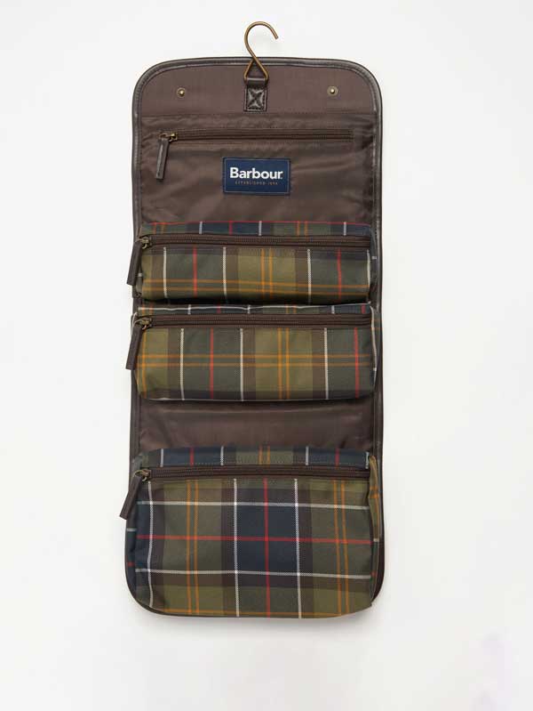 Barbour Tartan Hanging Washbag Classic