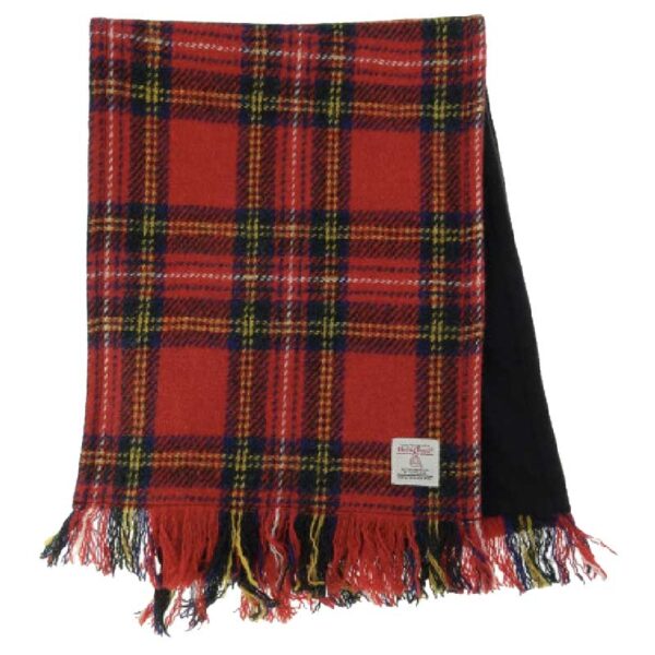 Harris Tweed Scarf In Royal Stewart Tartan