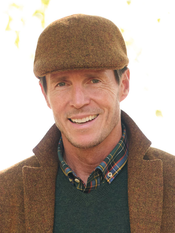 Harris Tweed Flat Cap "Henry" In Multicolor Rust